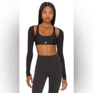 ALO YOGA | ✨NEW✨ Ribbed Amelia Shrug in Black